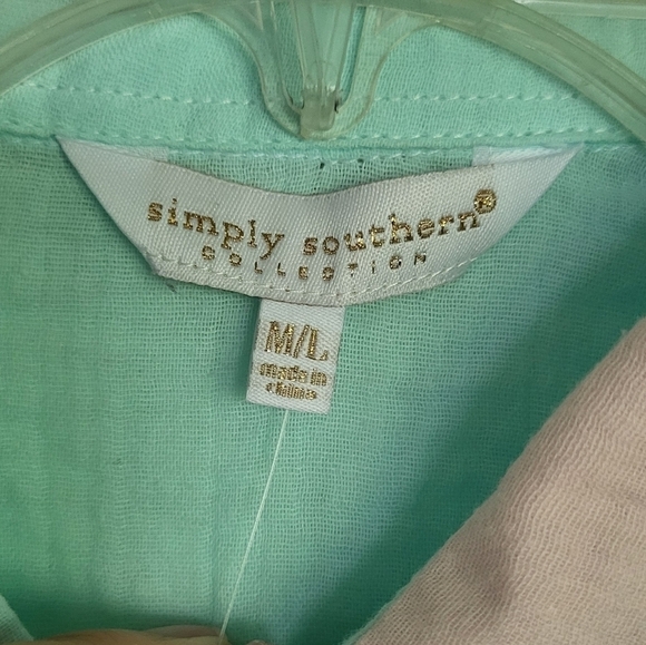 Simply Southern Collection Super Soft Colorblock Button Blouse - Picture 2 of 8